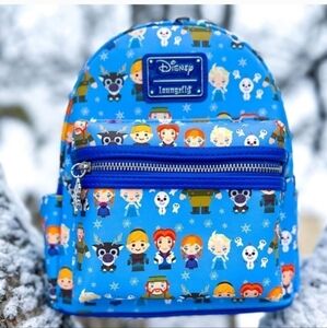 NWT Loungefly Disney Frozen Chibi Mini Backpack Elsa Anna Olaf